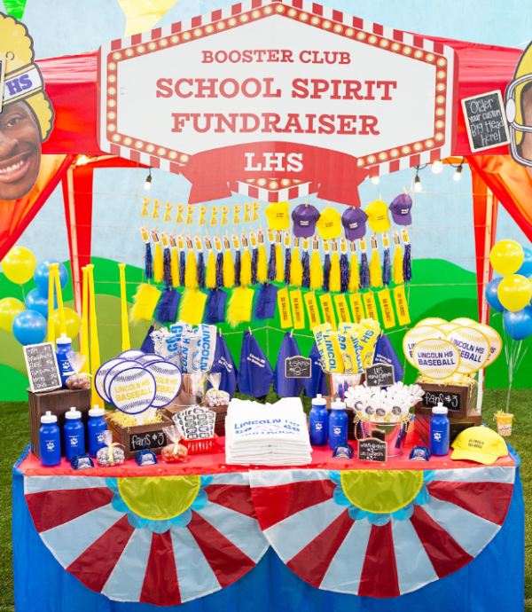 Stand jualan minuman dengan warna-warna cerah